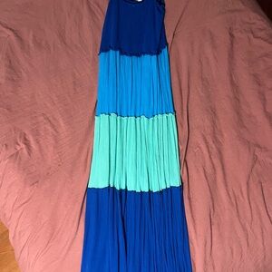 BeBop Women's Maxi Dress - Blue and Teal